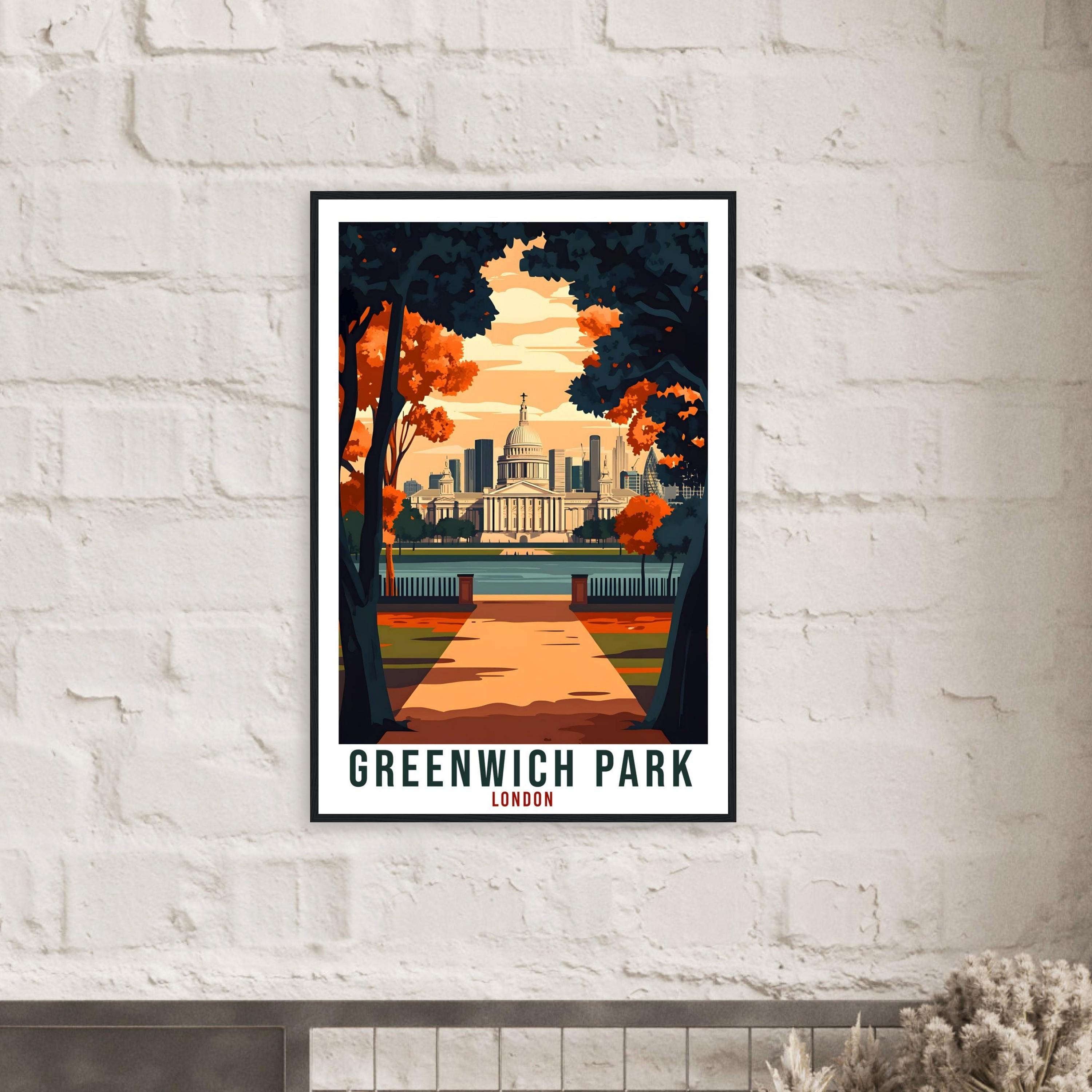 Greenwich Park London Travel Print England Decor PLACE Wall Art Gift Wall Hanging Art Lover Greenwich Park London Artwork Travel Poster Art