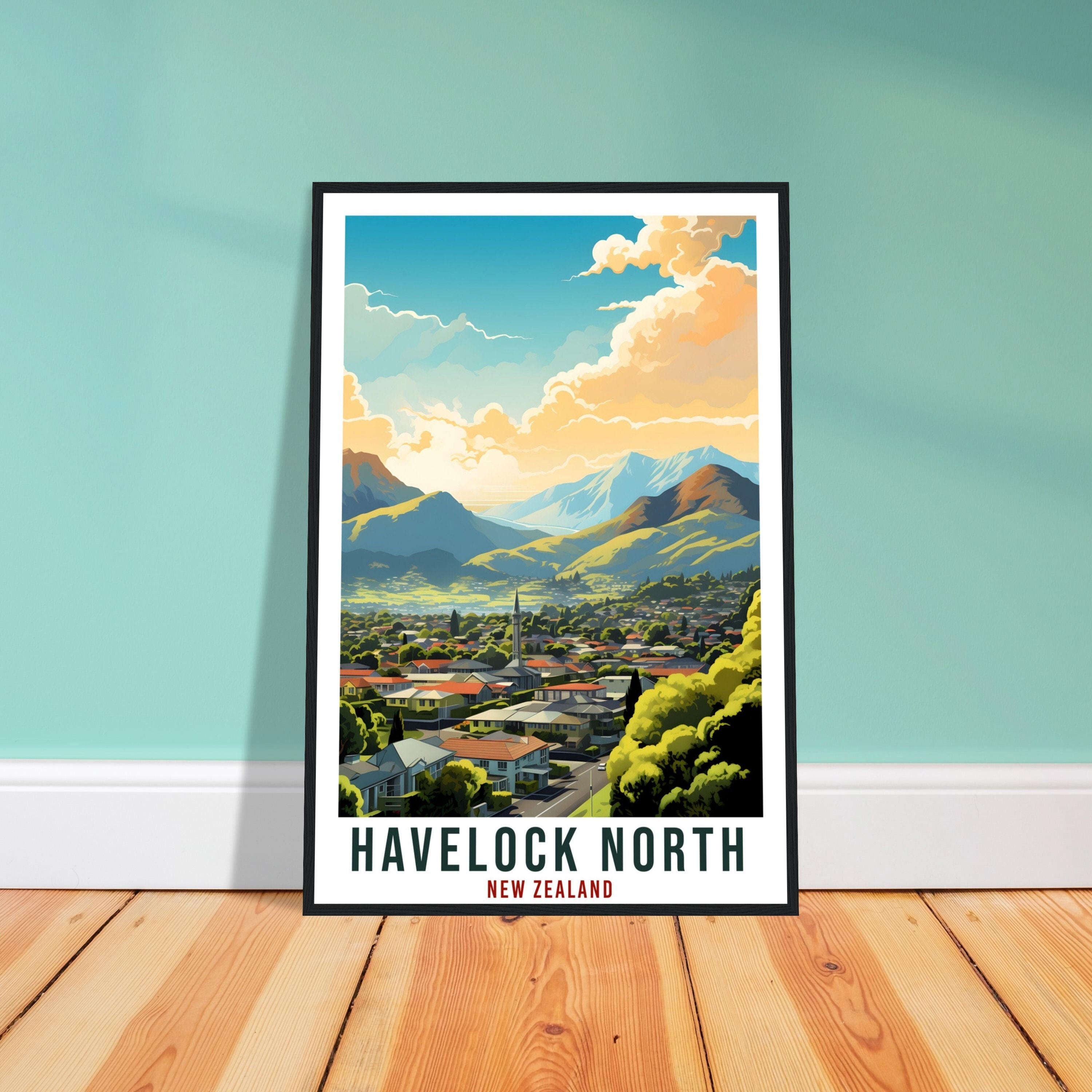Havelock North Travel Print Wall Art Havelock North New Zealand Decor Artwork Gift Havelock NorthTravel Poster New Zealand Art Lover Gift