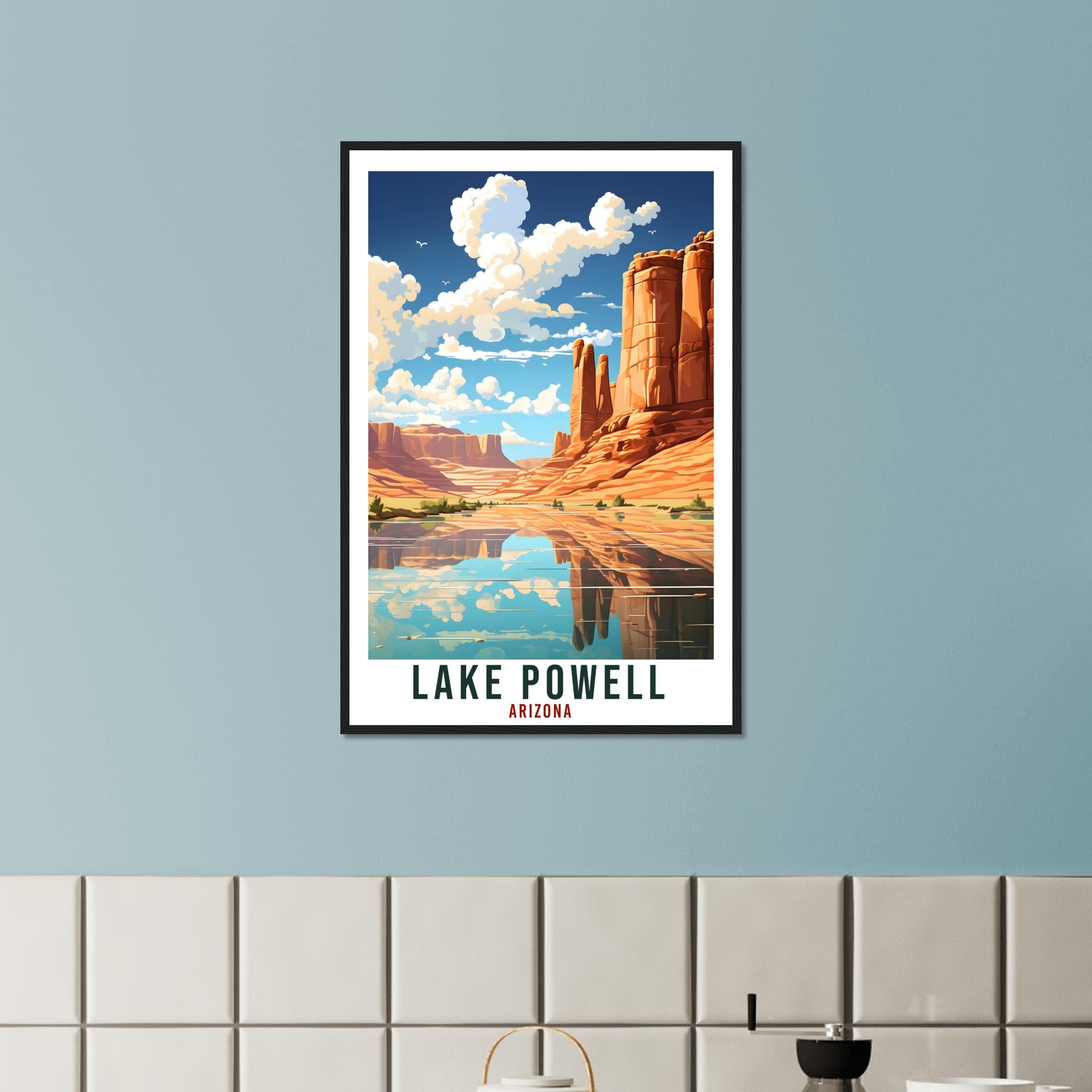 Lake Powell Travel Print Arizona Home Decoration USA Wall Art Gift Wall Hanging Art Lover Arizona Artwork Lake Powell Nature Travel Poster