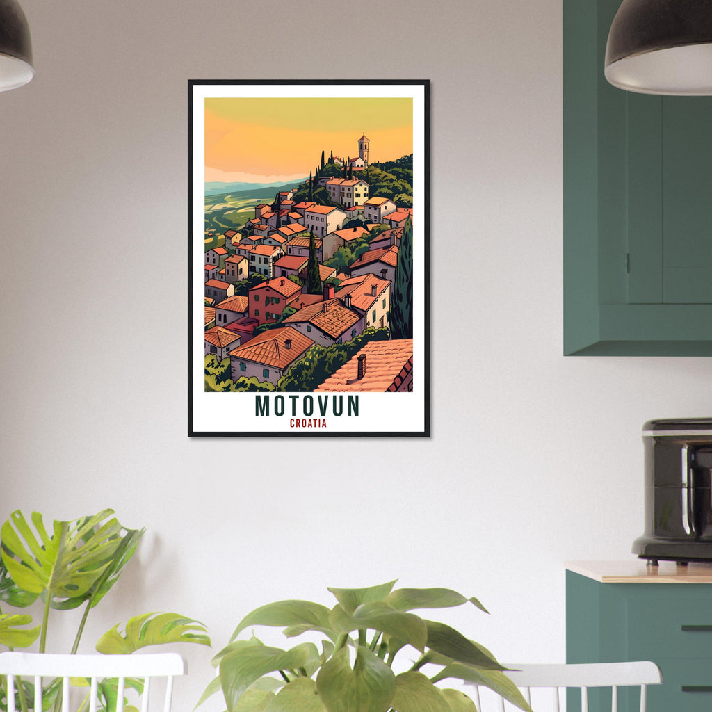Motovun Travel Print Croatia Wall Art Wall Hanging Home Décor Motovun Gift Croatian Landmark Artwork Gift Croatia Holiday Travel Poster