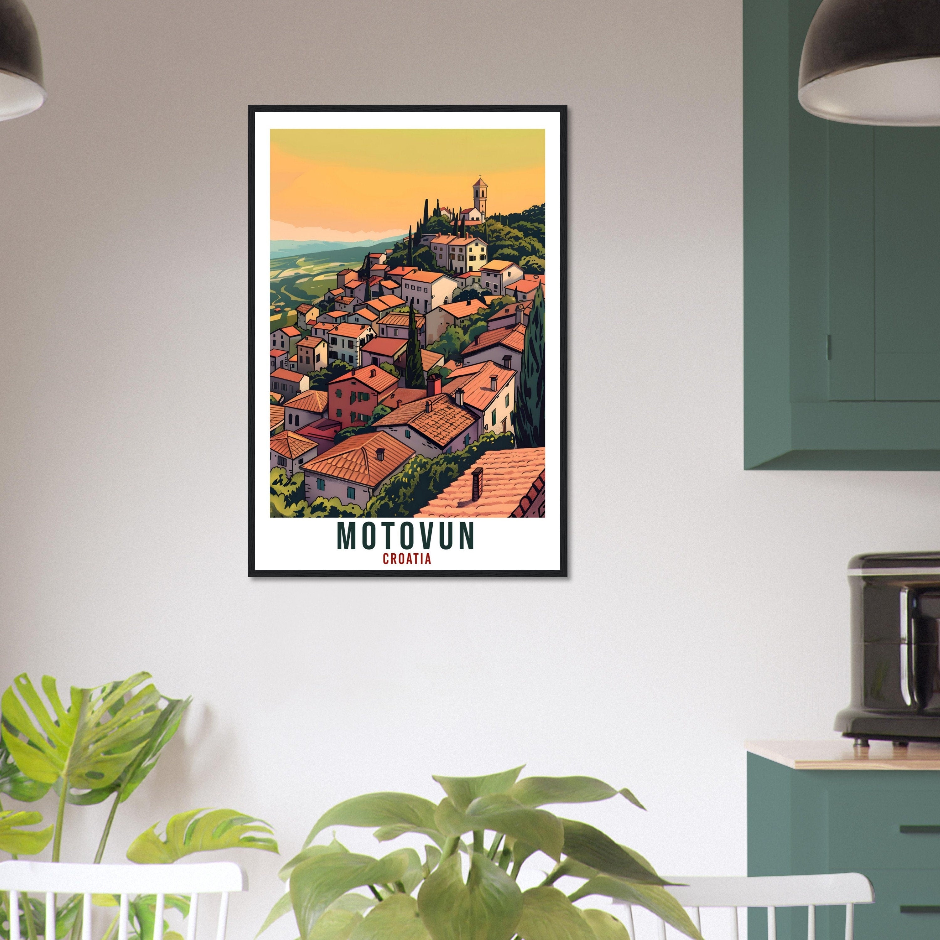 Motovun Travel Print Croatia Wall Art Wall Hanging Home Décor Motovun Gift Croatian Landmark Artwork Gift Croatia Holiday Travel Poster