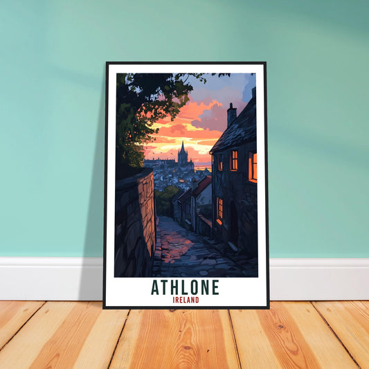 Athlone Travel Print Ireland Home Decor Athlone Wall Art Wall Hanging Art Lover Irish Artwork Travel Poster Athlone Ireland Travel Art Gift
