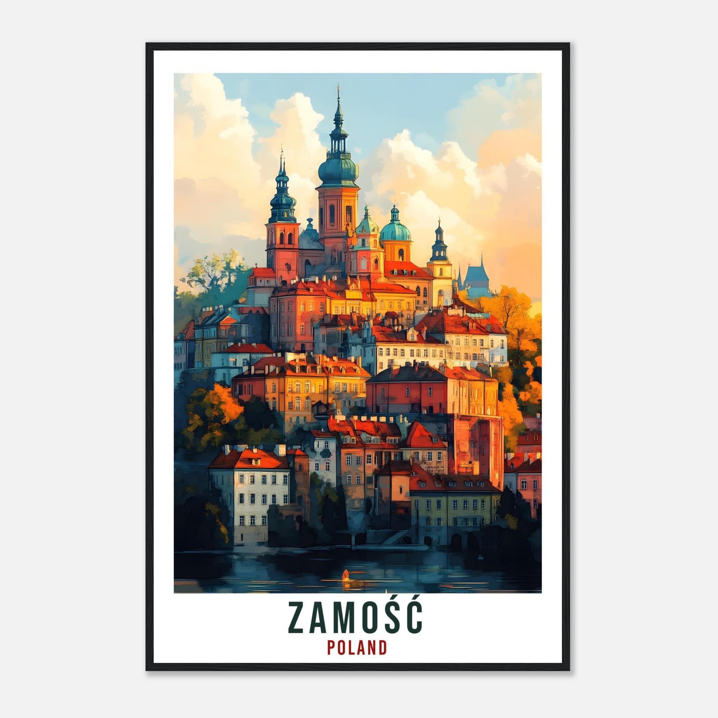 Zamość Travel Print Poland Home Decor Zamość Wall Art Gift Wall Hanging Art Lover Zamość Polish Artwork Travel Poster Poland Travel Art