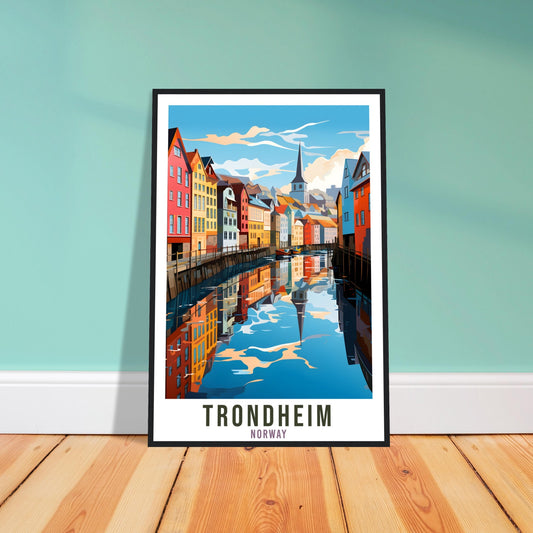 Trondheim Norway Travel Print Trondheim Wall Hanging Norway Arctic Trondheim Travel Poster Norway Wall Art Trondheim Travel Poster Artwork