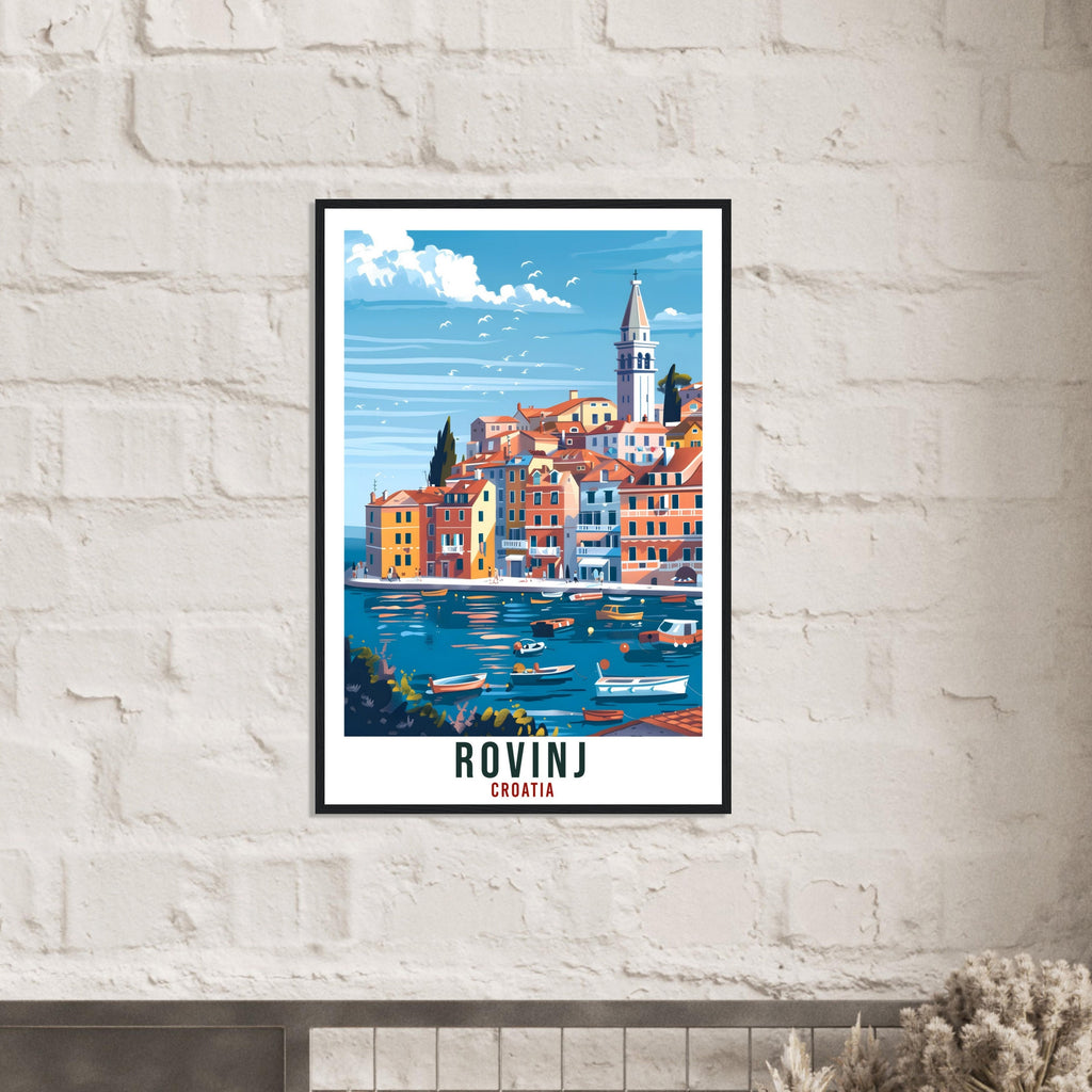 Rovinj Travel Print Croatia Wall Art Wall Hanging Home Décor Rovinj Gift Croatian Landmark Artwork Gift Rovinj Croatia Holiday Travel Poster