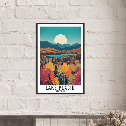Lake Placid Travel Print New York Home Decoration USA City Wall Art Gift Wall Hanging Art Lover New York Artwork Lake Placid Travel Poster