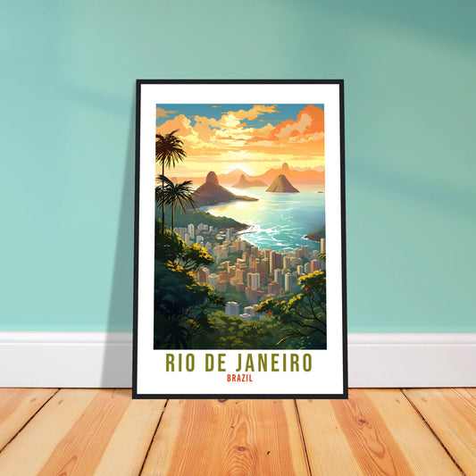 Rio De Janeiro Travel Poster Wall Art Rio De Janeiro Wall Hanging Home Decor Rio De Janeiro Gift South America Wall Art Print Art Brazil Art