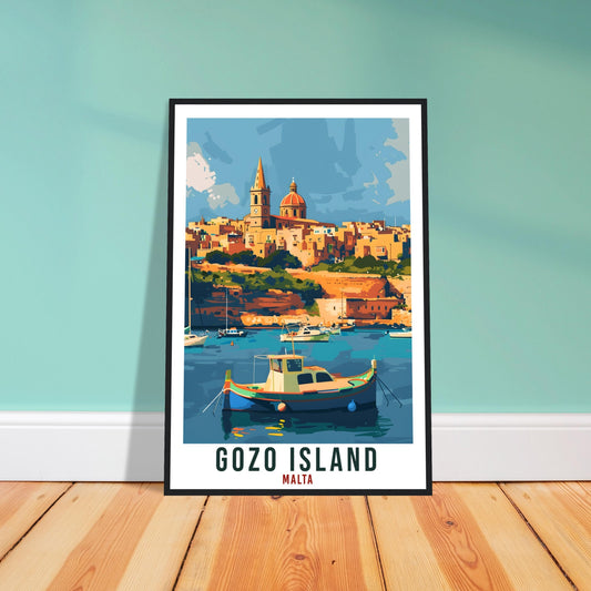 Gozo Island Travel Print Malta Wall Art Wall Hanging Home Living Décor Gozo Island Gift Art Gift Malta Artwork Gift Malta Travel Poster