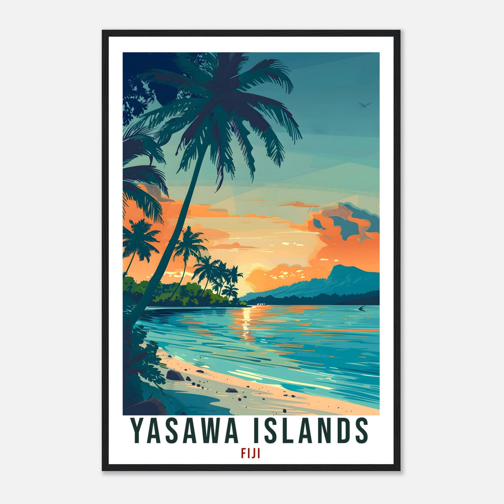 Yasawa Islands Fiji Travel Print Fiji Wall Art Wall Hanging Home Décor Yasawa Gift Fiji Islands Artwork Travel Art Fijian Travel Poster