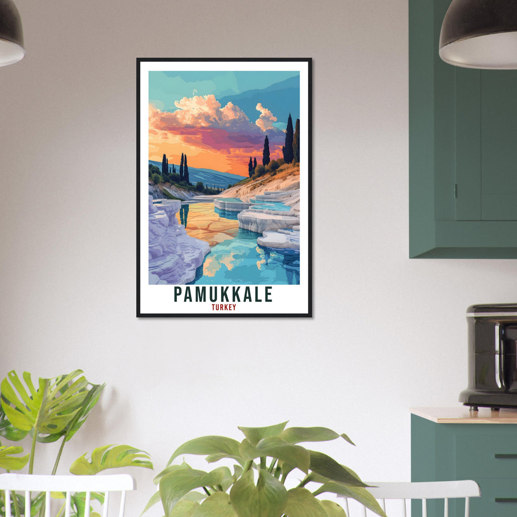 Pamukkale Travel Print Turkey Home Decor Pamukkale Turkish Wall Art Gift Wall Hanging Art Lover Turkey Artwork Pamukkale Travel Poster