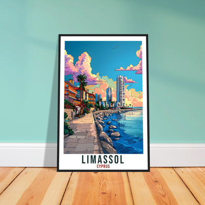 Limassol Cyprus Travel Print Cyprus Wall Art Wall Hanging Home Décor Limassol Gift Cyprus Landmark Artwork Gift Cyprus Holiday Travel Poster