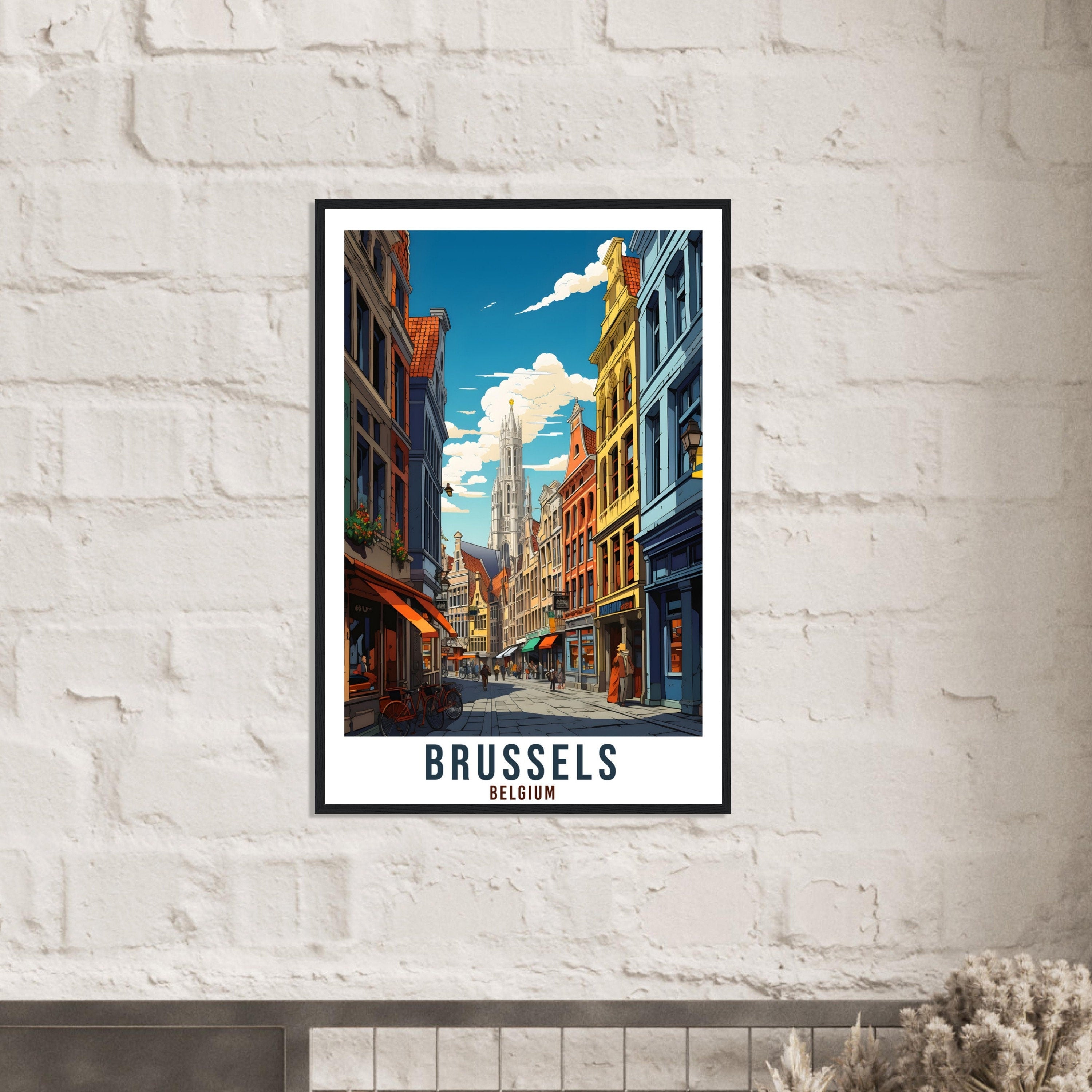 Brussels Belgium Travel Poster Wall Art Brussels Home Décor Artwork Wall Hanging Brussels Art Gifts Brussels Travel Print Belgian Art Lovers