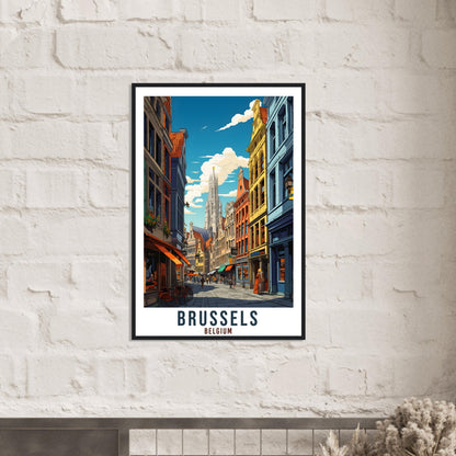 Brussels Belgium Travel Poster Wall Art Brussels Home Décor Artwork Wall Hanging Brussels Art Gifts Brussels Travel Print Belgian Art Lovers
