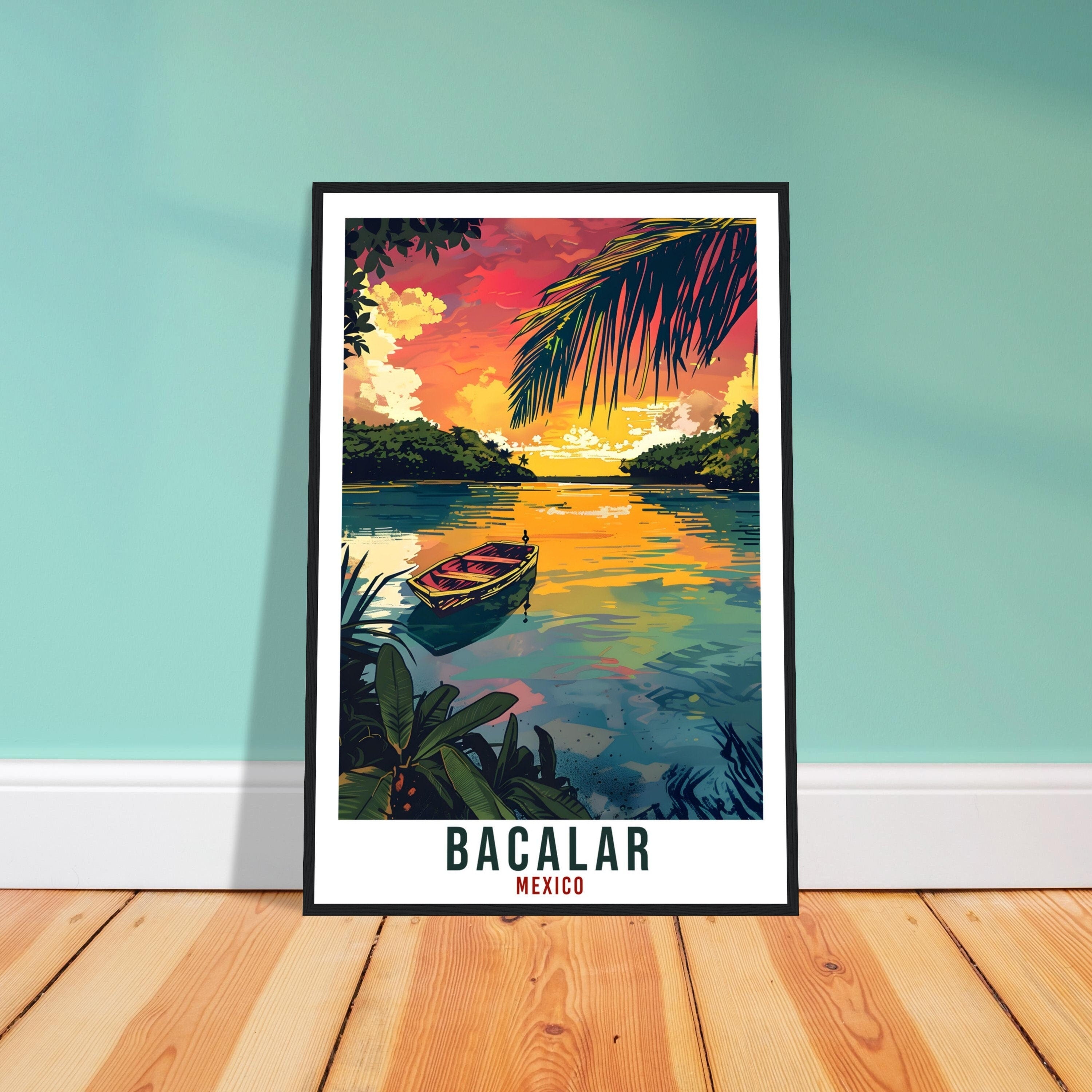 Bacalar Mexico Travel Print Mexico Wall Art Wall Hanging Home Décor Bacalar Gift Mexico Landmark Artwork Gift South America Travel Poster