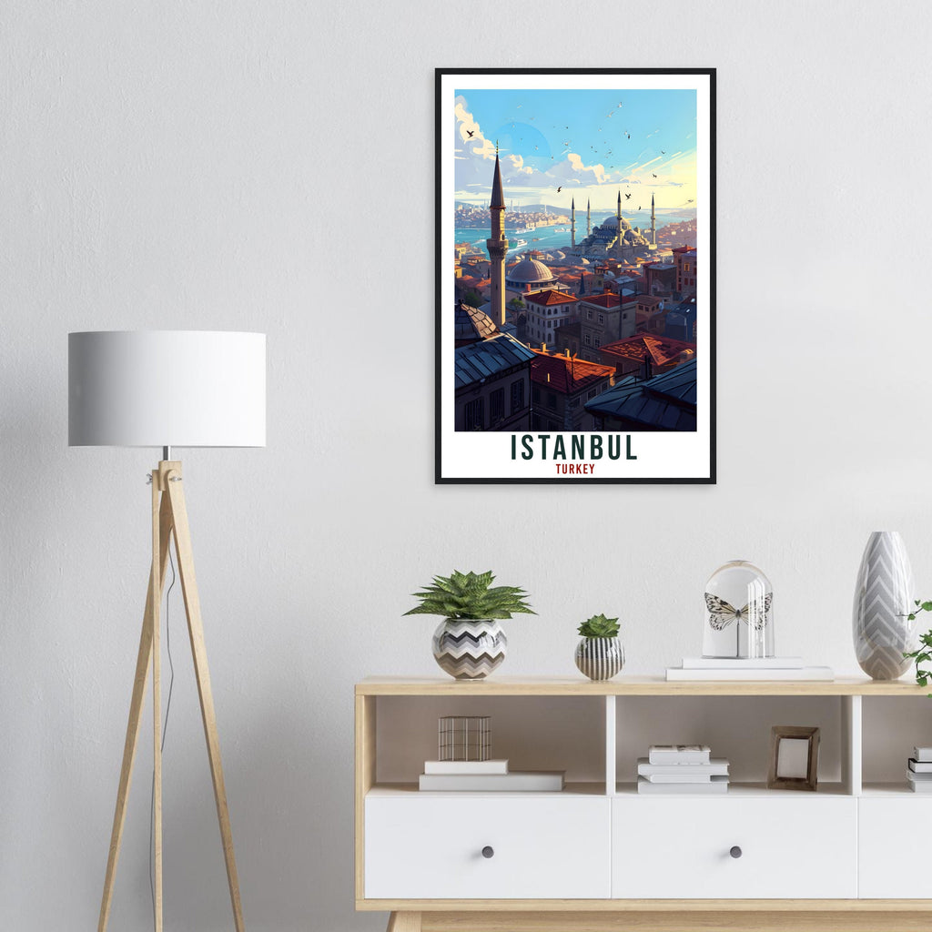 Istanbul Travel Print Wall Art Istanbul Turkey Wall Hanging Artwork Istanbul Art Gifts Istanbul Travel Poster Turkey Decor Art Lovers Gift