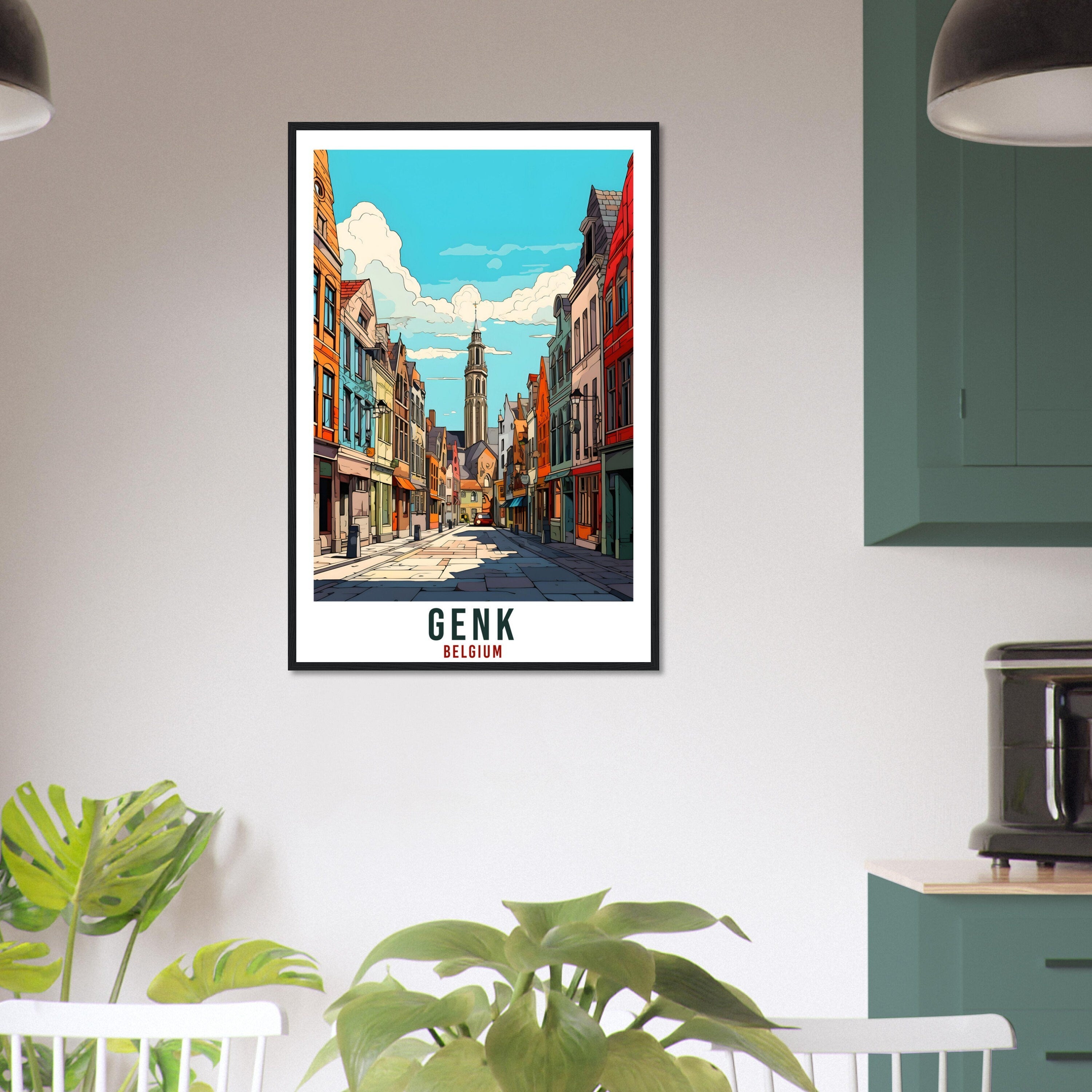 Genk Travel Print Wall Art Genk Belgium Home Décor Artwork Wall Hanging Genk Art Gifts Genk Travel Poster Belgian City Art Lovers Gift