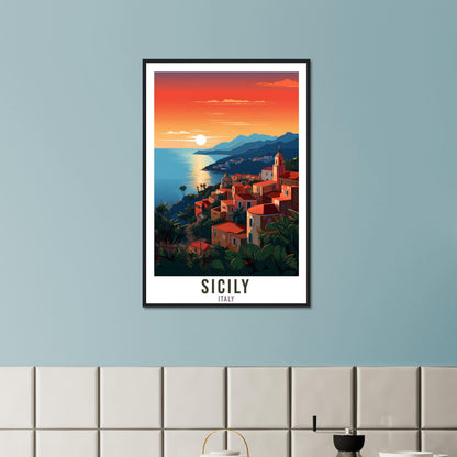 Sicily Italy Travel Print Wall Art Sicily Wall Hanging Home Décor Sicily Gift Italy Art Lovers Gift Print Sicily Italian Travel Poster