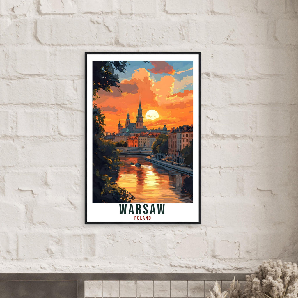 Warsaw Travel Print Poland Home Decor Warsaw Wall Art Gift Wall Hanging Art Lover Warsaw Polish Artwork Travel Poster Poland Travel Art