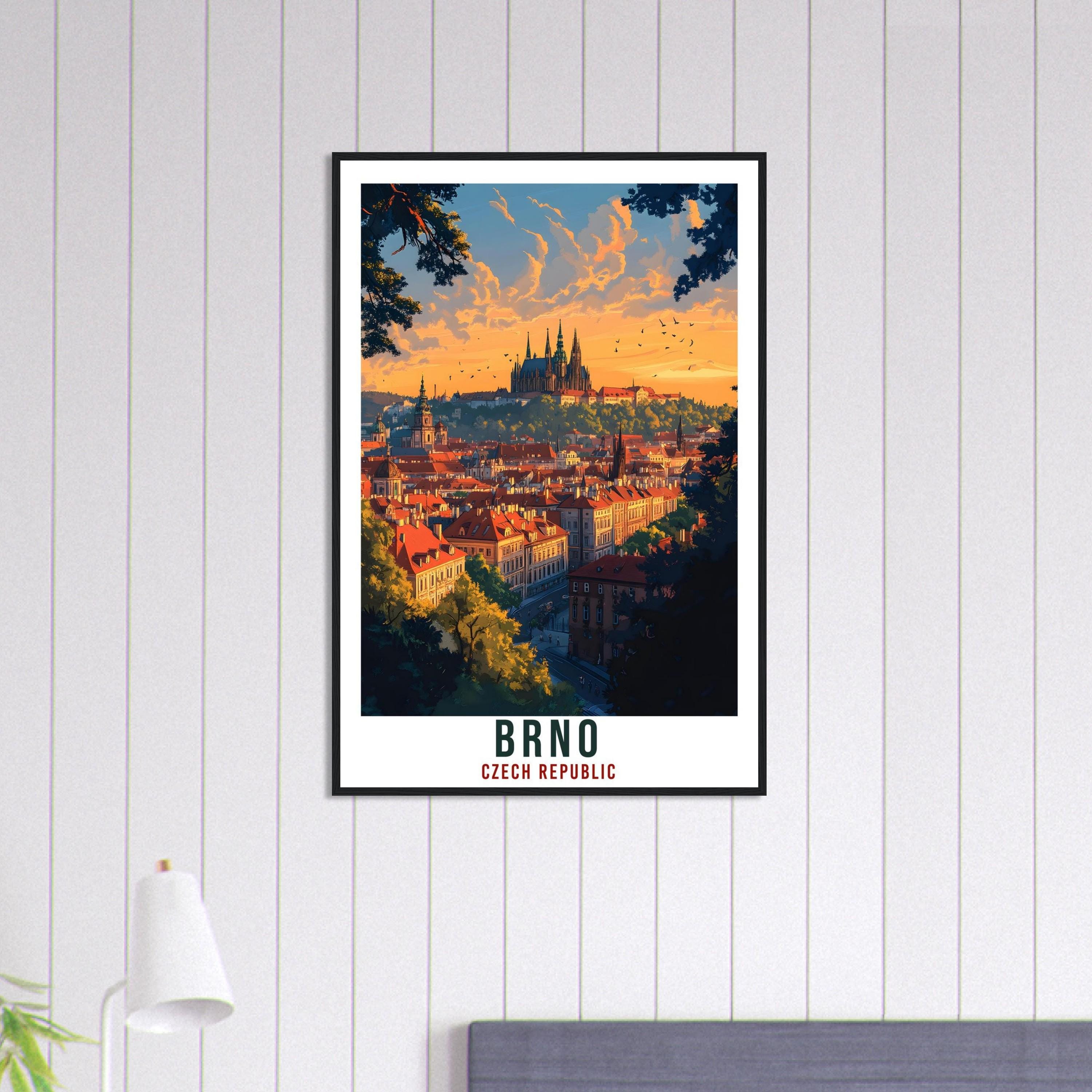 Brno Travel Print Czech Republic Home Decor Brno Wall Art Gift Wall Hanging Art Lover Brno Czechia Artwork Travel Poster Travel Artwork