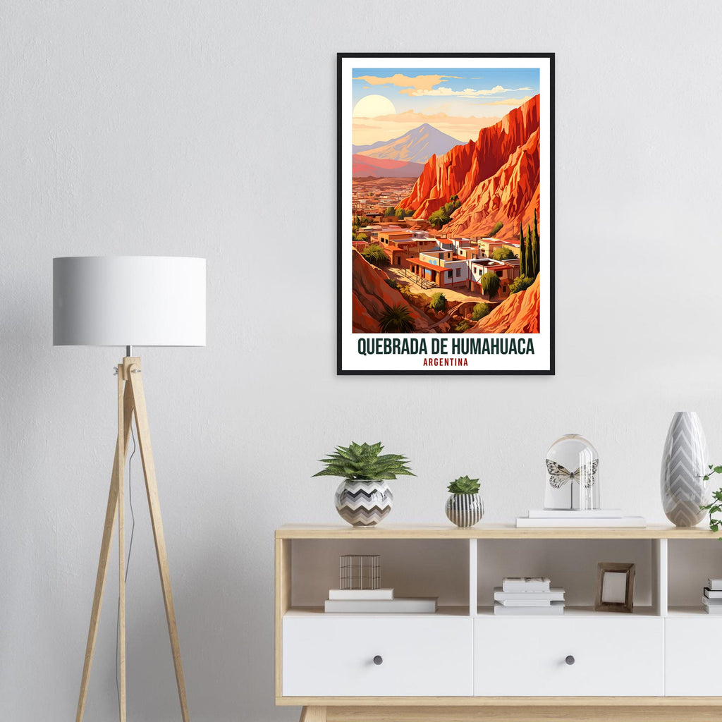 Quebrada De Humahuaca Travel Print Wall Art Argentina City Landscape Artwork Print Quebrada De Humahuaca Travel Poster Argentinian Art Gift