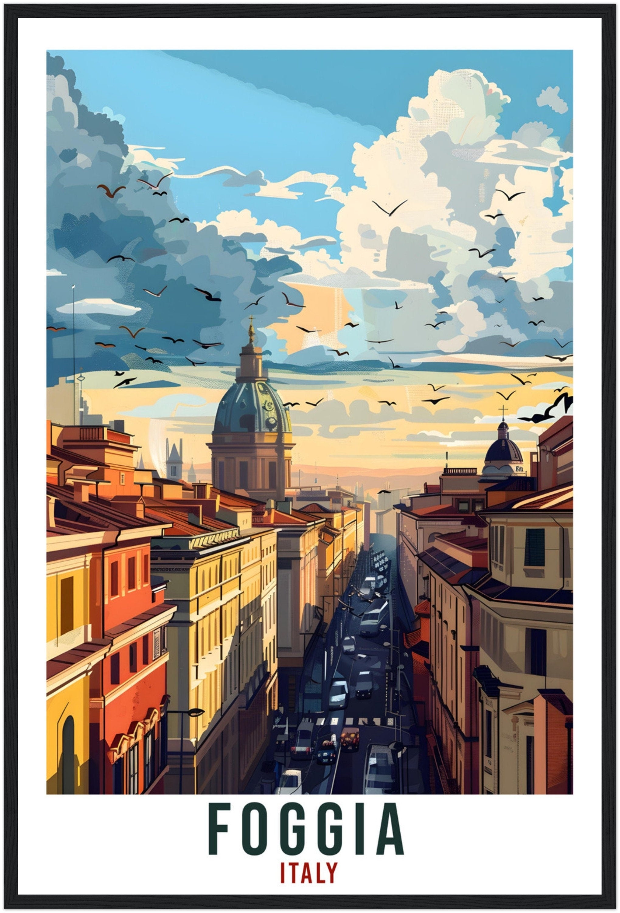 Foggia Travel Print Italy Wall Art Wall Hanging Home Living Décor Foggia Gift Art Lovers Gift Italy Artwork Gift Italian Travel Poster