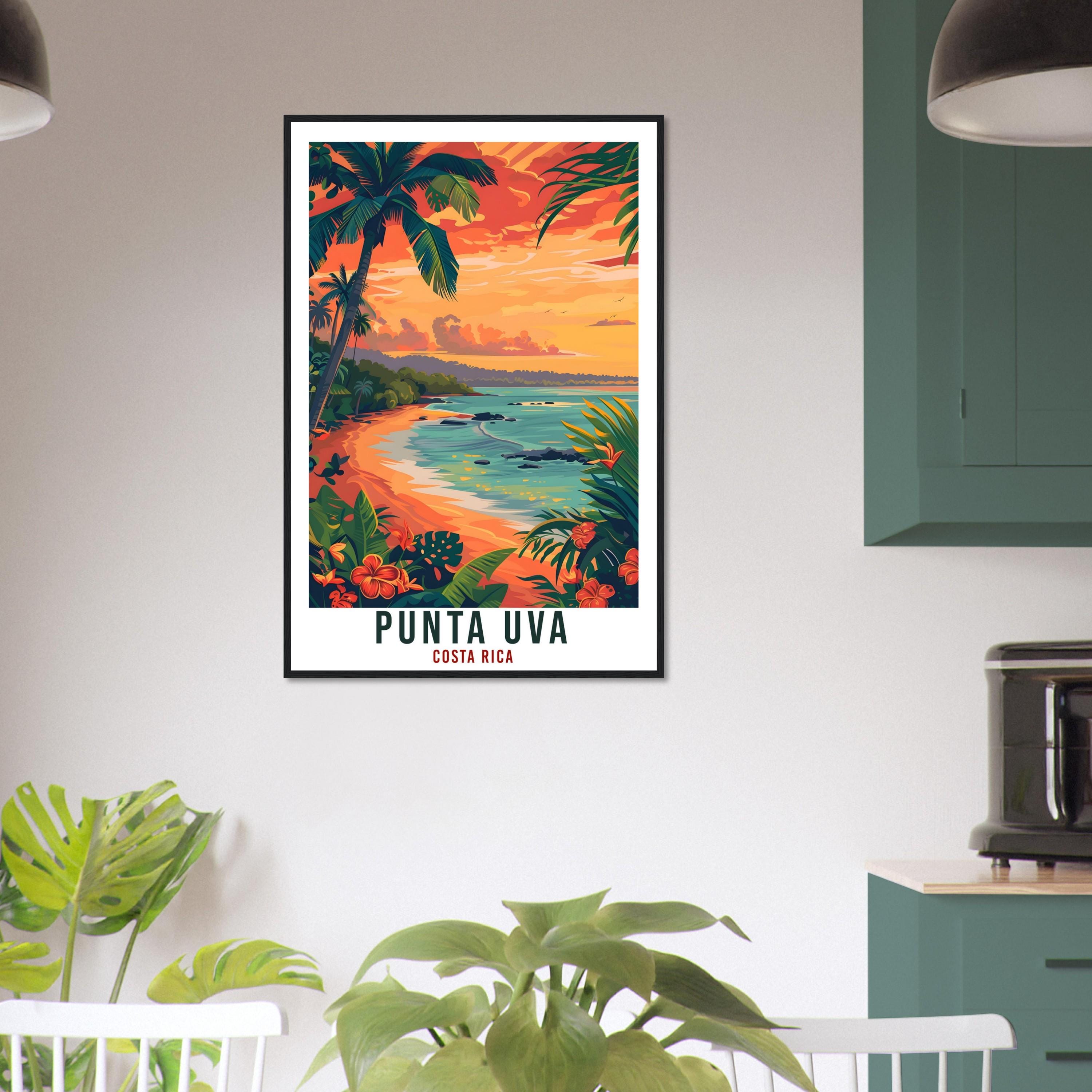 Punta Uva Costa Rica Travel Print Wall Art Wall Hanging Home Décor Punta Uva Gift Landmark Artwork Travel Art Costa Rica City Travel Poster