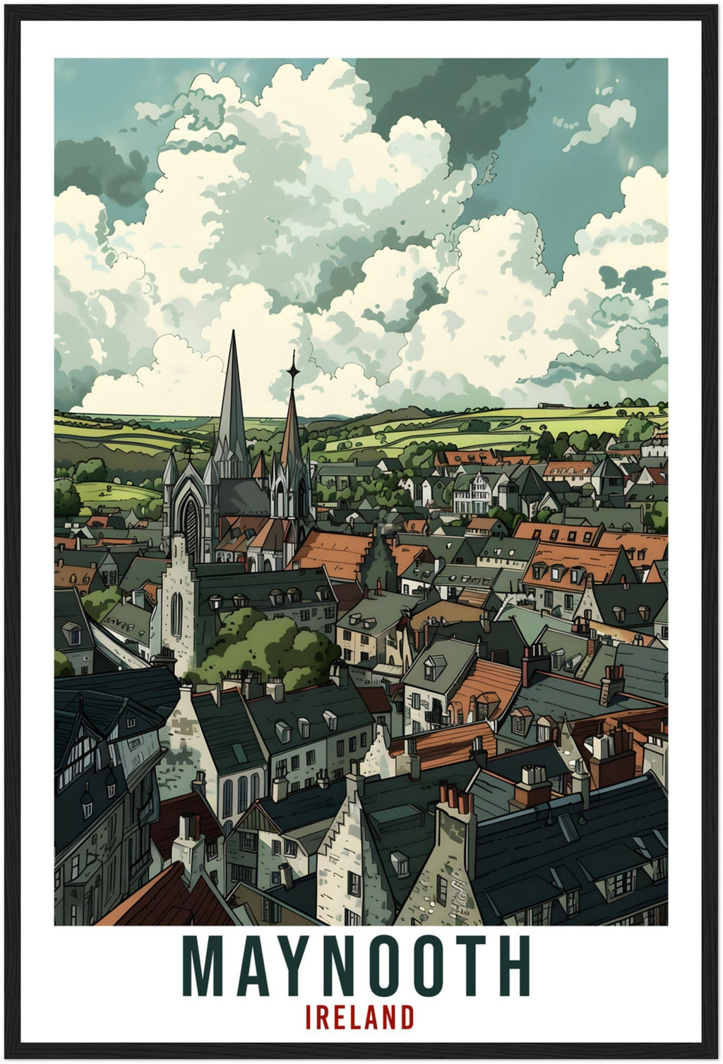 Maynooth Travel Print Ireland Wall Art Wall Hanging Home Living Décor Maynooth Gift Art Lovers Gift Irish Artwork Gift Ireland Travel Poster