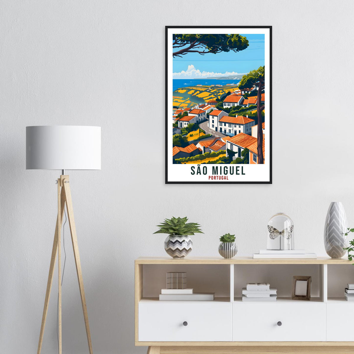 São Miguel Travel Print Portugal Wall Art Wall Hanging Home Décor São Miguel Gift Portugal Landmark Artwork Portugal Holiday Travel Poster