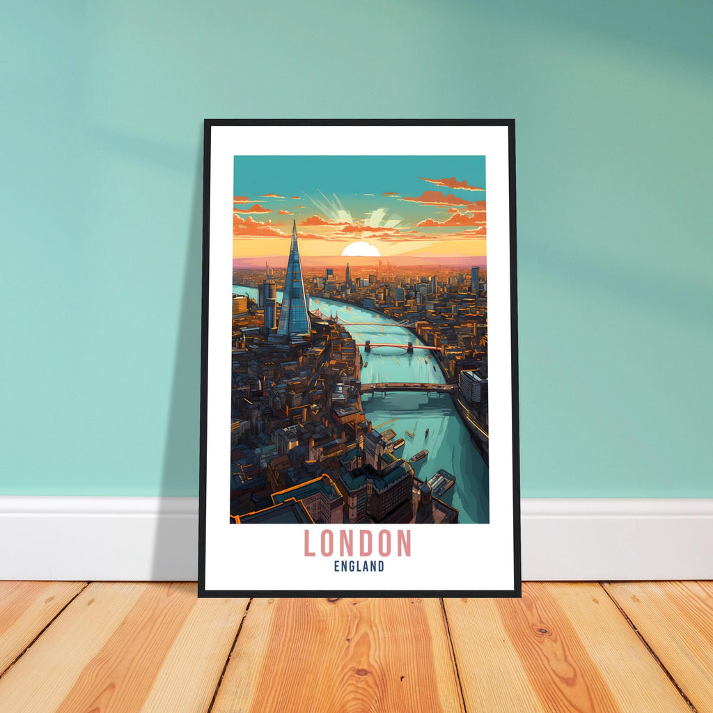 River Thames London Travel Print London Home Decor London Cityscape England Wall Hanging London Artwork Gift London Travel Poster Artwork