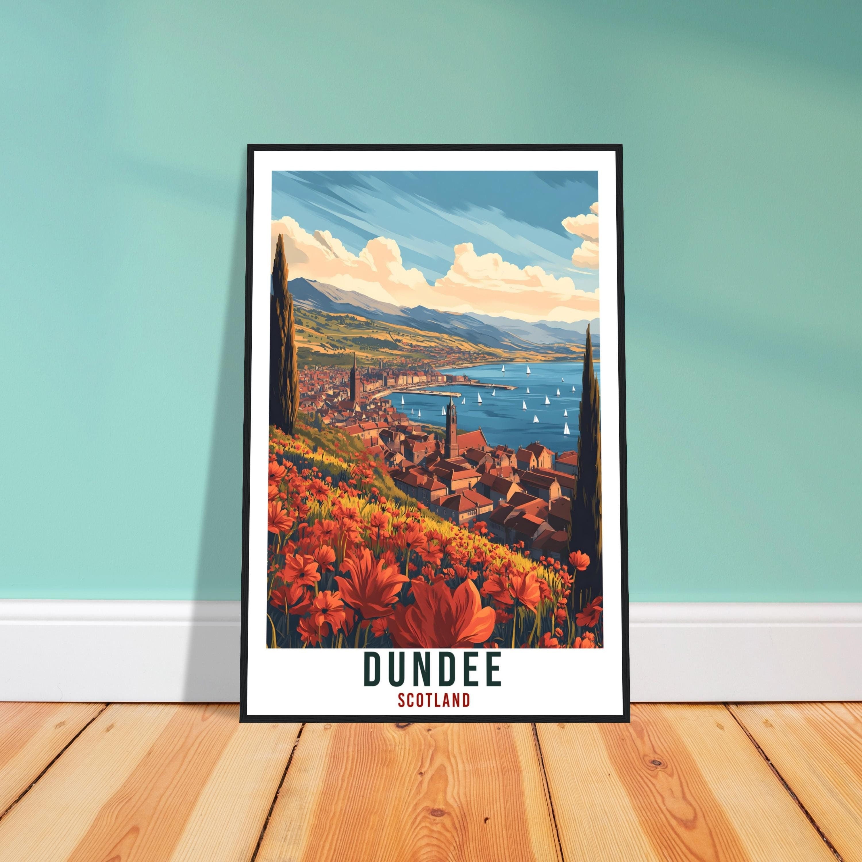 Dundee Travel Print Scotland Home Decor Dundee Wall Art Wall Hanging Art Lover Scotland Artwork Travel Poster Dundee Travel Art Gift