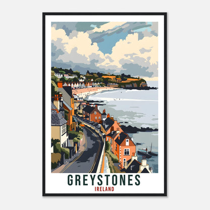 Greystones Travel Print Ireland Wall Art Wall Hanging Home Décor Greystones Gift Art Lovers Wicklow Irish Artwork Gift Ireland Travel Poster