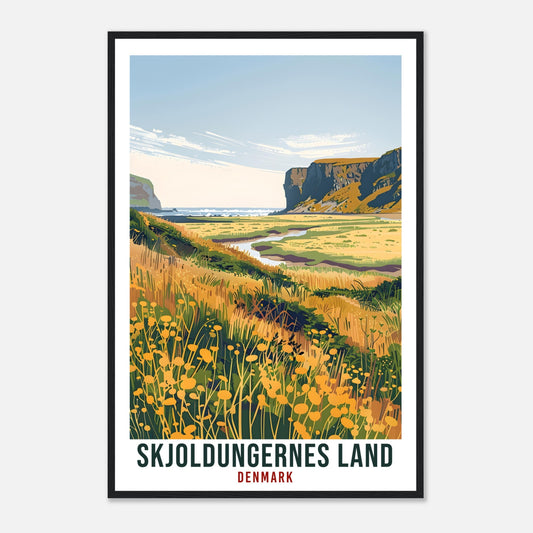 Skjoldungernes Land Travel Print Denmark Wall Art Wall Hanging Home Living Décor Gift Art Lovers Denmark Artwork Gift Danish Travel Poster