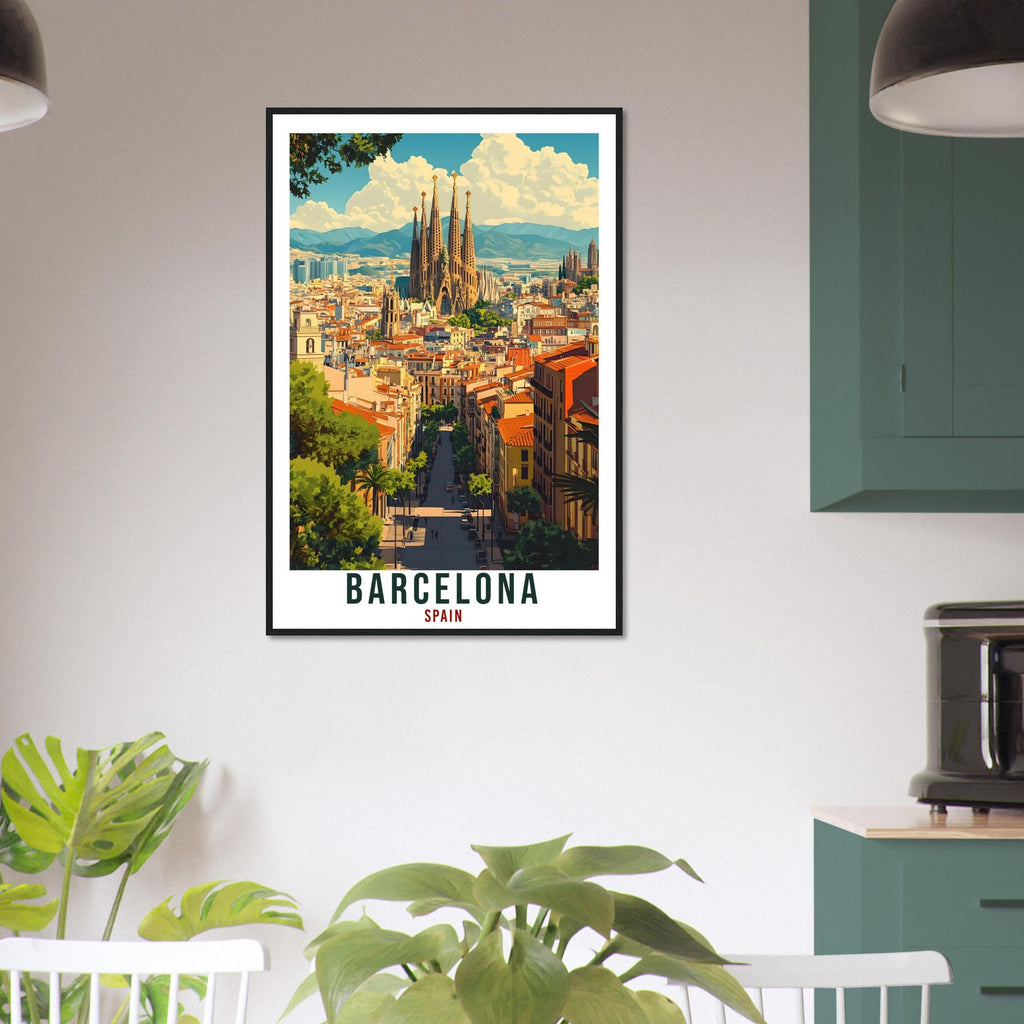 Barcelona Travel Print Spain Home Decor Barcelona Wall Art Gift Wall Hanging Art Lover Barcelona Spain Artwork Travel Poster Travel Artwork