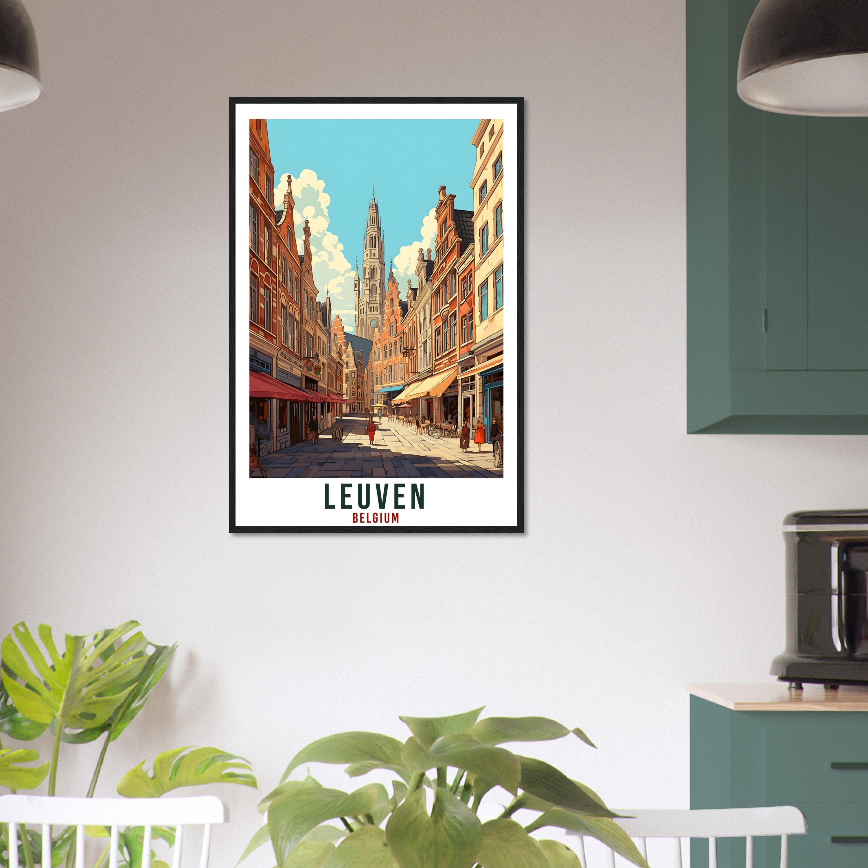 Leuven Travel Poster Wall Art Leuven Belgium Home Décor Artwork Wall Hanging Leuven Art Gifts Leuven Travel Print Belgian Art Lovers Gift