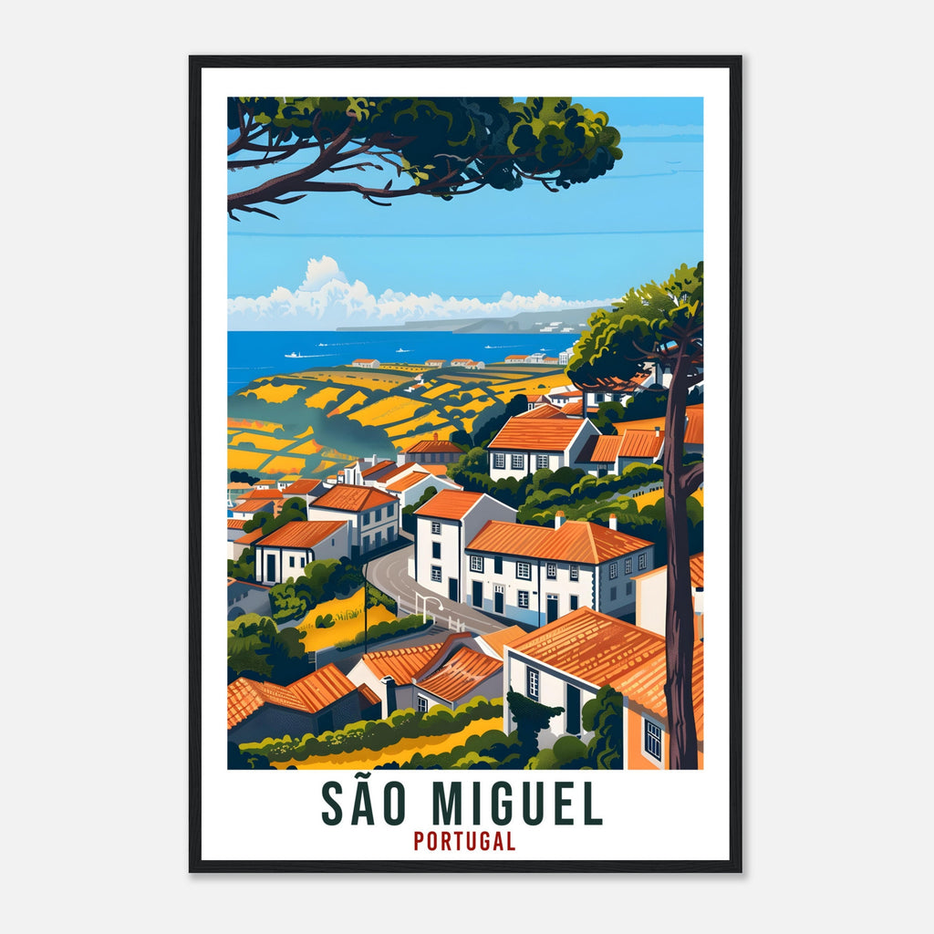 São Miguel Travel Print Portugal Wall Art Wall Hanging Home Décor São Miguel Gift Portugal Landmark Artwork Portugal Holiday Travel Poster