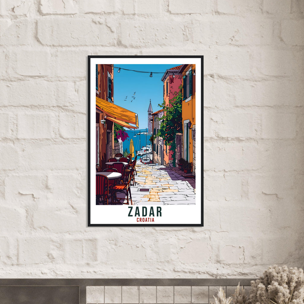 Zadar Travel Print Croatia Wall Art Wall Hanging Home Décor Zadar Gift Croatian Landmark Artwork Gift Zadar Croatia Holiday Travel Poster