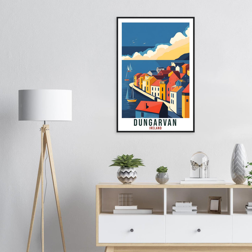Dungarvan Travel Print Ireland Decor Dungarvan Wall Art Gift Wall Hanging Art Lover Waterford Irish Artwork Travel Poster Ireland Travel Art