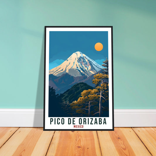Pico De Orizaba Mexico Travel Print Mexico Wall Art Wall Hanging Home Décor Pico De Orizaba Gift Mexico Artwork South America Travel Poster