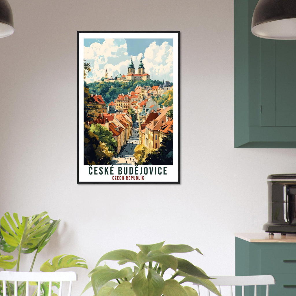 České Budějovice Travel Print Czech Republic Home Decor Wall Art Gift Wall Hanging Art Lover České Budějovice Czechia Artwork Travel Poster