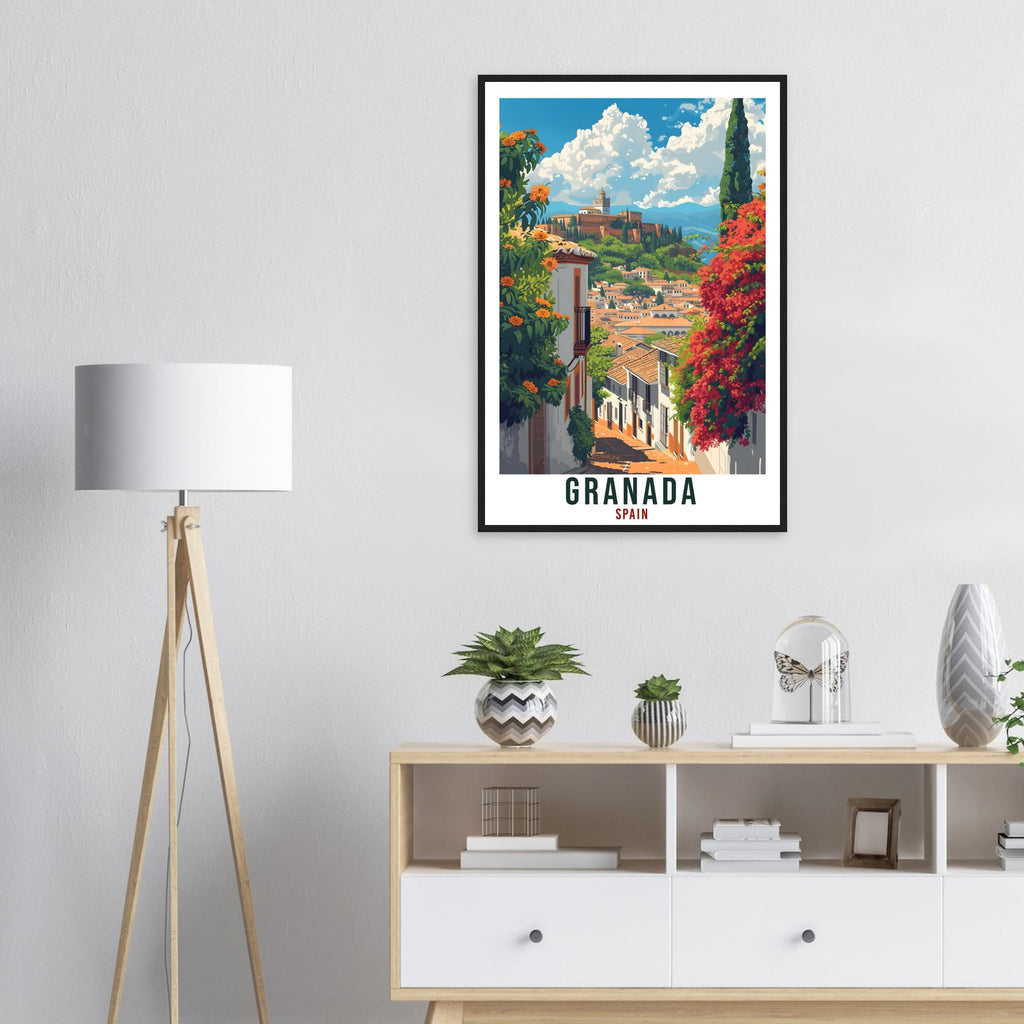 Granada Travel Print Spain Home Decoration Granada Spanish City Wall Art Gift Wall Hanging Art Lover Spain Artwork Granada Travel Poster