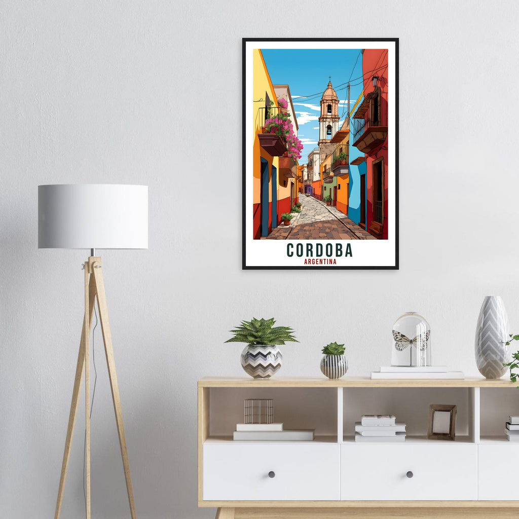 Cordoba Travel Poster Wall Art Cordoba Argentina City Landscape Artwork Cordoba Art Gifts Cordoba Travel Print Argentinian Art Lovers Gift