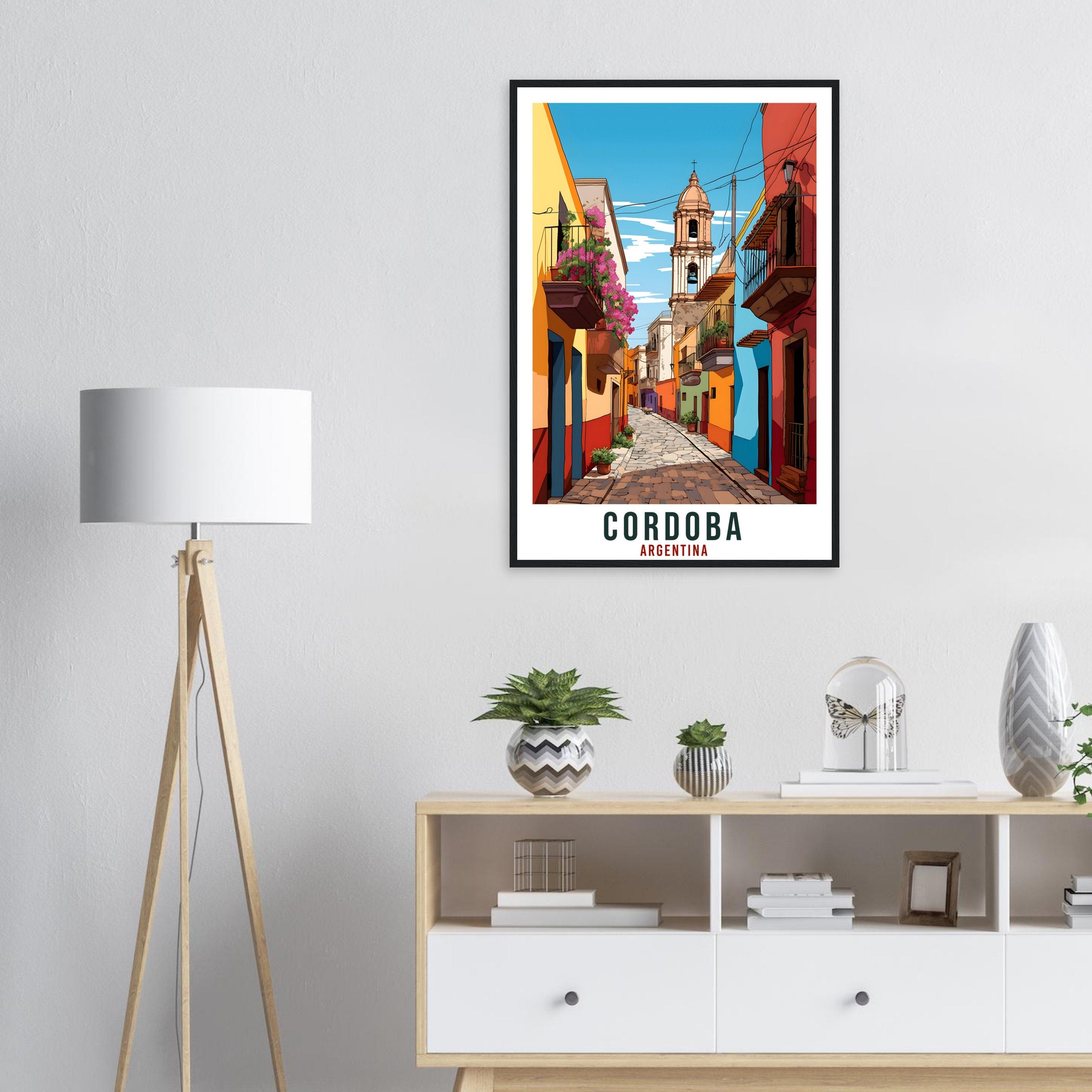 Cordoba Travel Poster Wall Art Cordoba Argentina City Landscape Artwork Cordoba Art Gifts Cordoba Travel Print Argentinian Art Lovers Gift