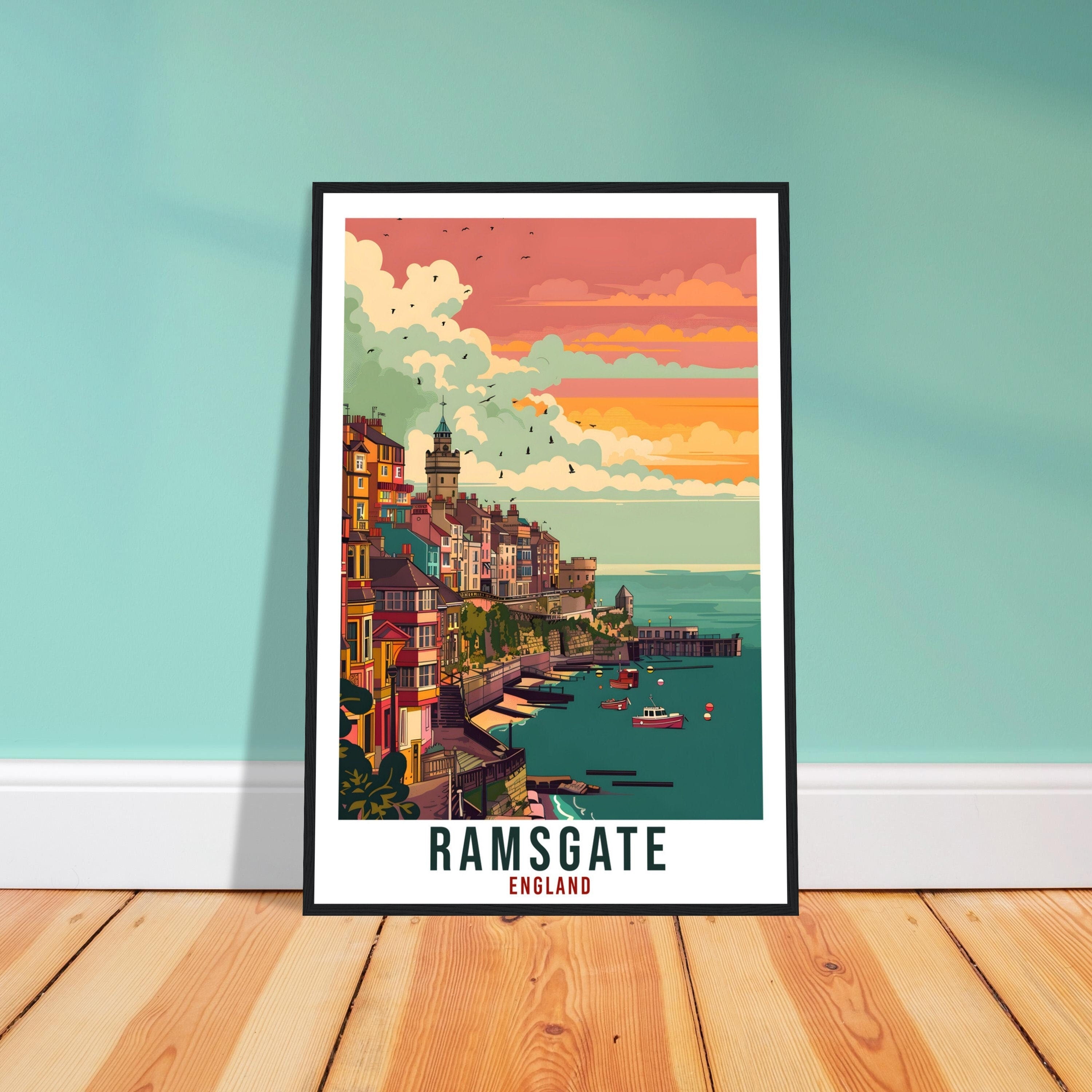 Ramsgate Travel Print Wall Art Wall Hanging Home Living Décor Ramsgate Gift Art Lovers Gift UK Artwork Gift Print England Travel Poster