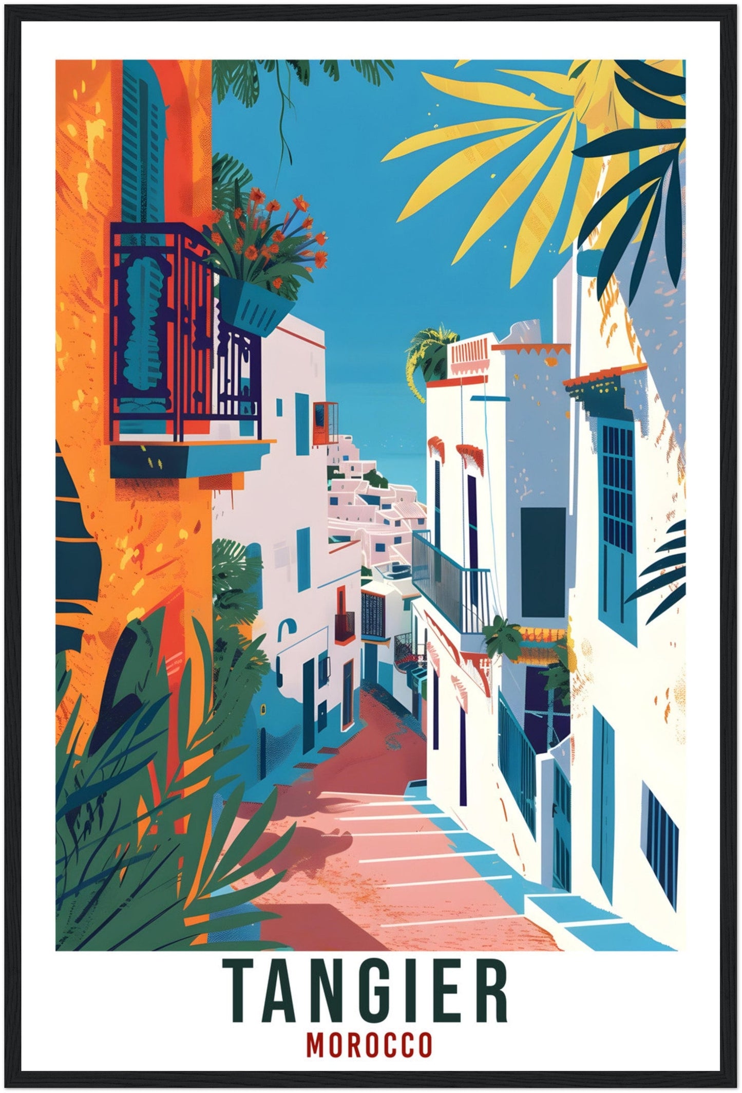 Tangier Morocco Travel Print Wall Art Wall Hanging Home Décor Tangier Gift Art Lovers Morocco Artwork Gift Print African Landmark Poster