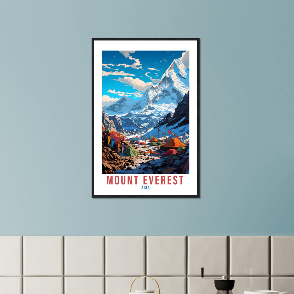 Mount Everest Travel Print Wall Art Mount Everest Wall Hanging Base Camp Mount Everest Gift Mountain Landscape Wall Art China Travel Print