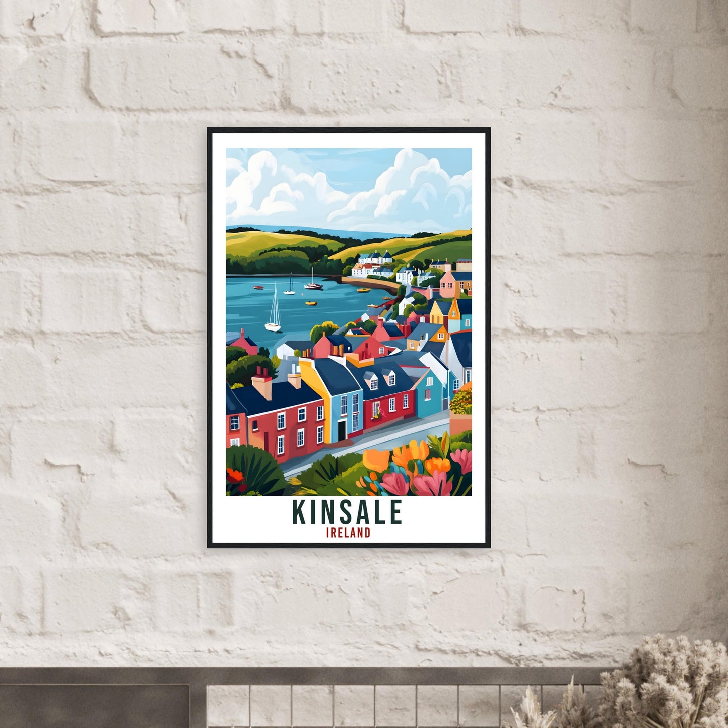 Kinsale Travel Print Ireland Home Decor Kinsale Wall Art Wall Hanging Art Lover Irish Artwork Travel Poster Kinsale Ireland Travel Art Gift