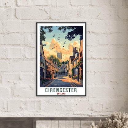 Cirencester Travel Print England Home Decor Cirencester Wall Art Gift Wall Hanging Art Lover England Republic Artwork Travel Poster UK Art