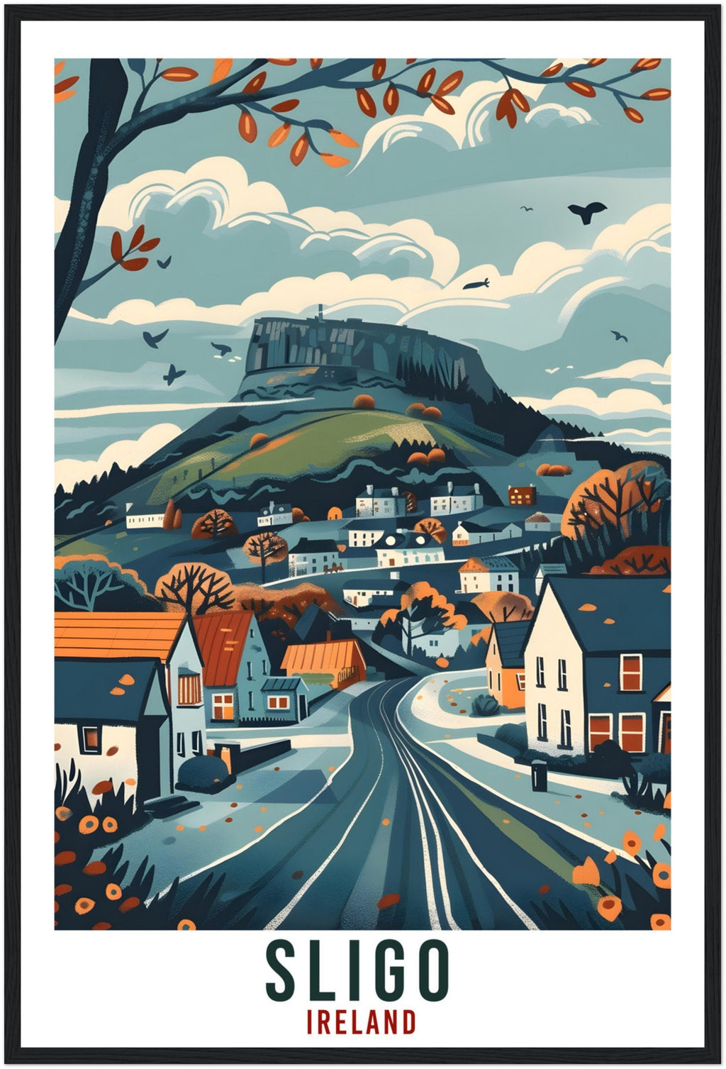 Sligo Travel Poster Ireland Wall Art Sligo Wall Hanging Home Living Décor Sligo Gift Art Lovers Gift Irish Artwork Gift Ireland Travel Print