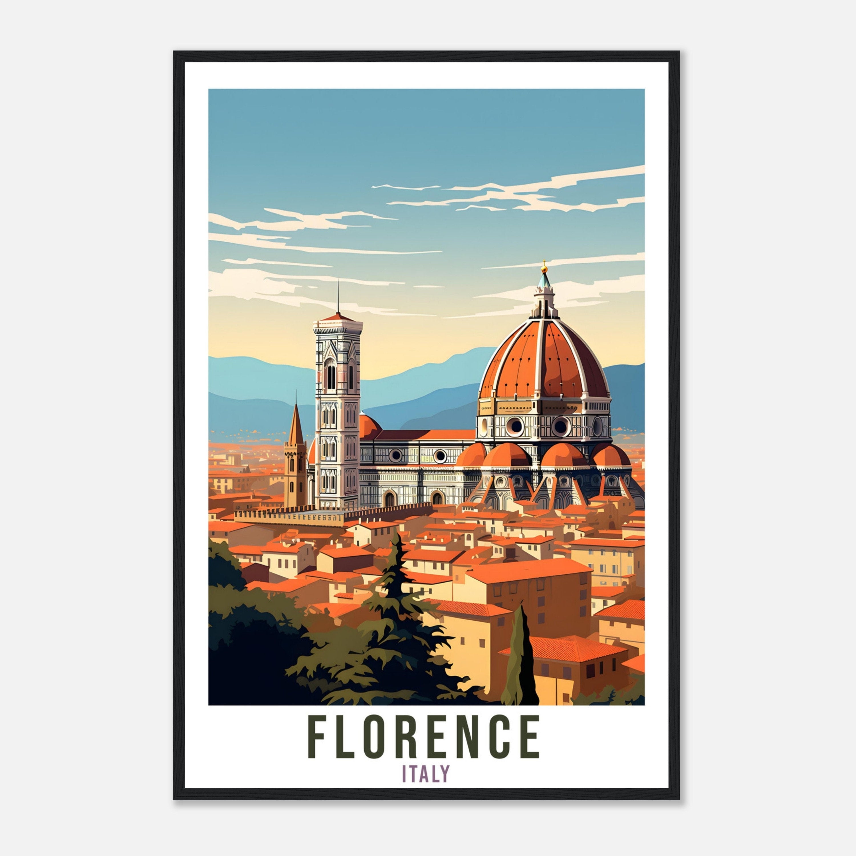 Florence Travel Print Wall Art Florence Wall Hanging Home Décor Florence Gift Art Lovers Italian Artwork Gift Print Florence Italy Print