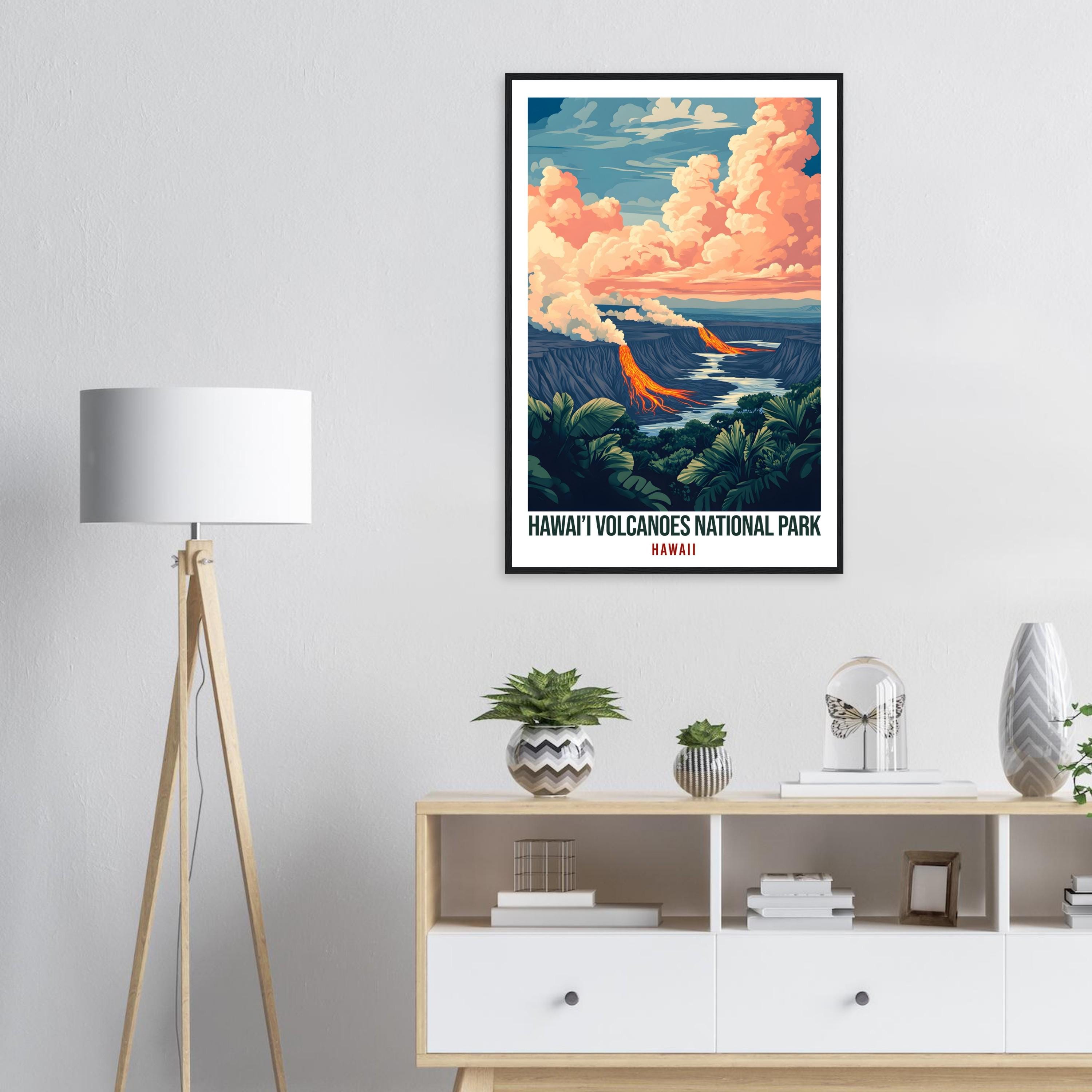 Hawaii Volcanoes National Park USA Travel Print Wall Art Wall Hanging Home Décor Hawaii Volcano Gift Travel Art USA  Artwork Travel Poster
